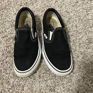 rarely worn black slip on vans